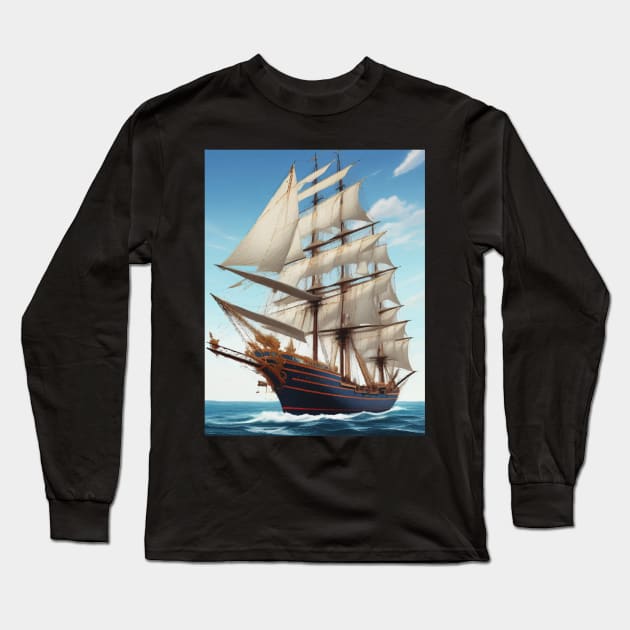 sailboat Long Sleeve T-Shirt by godzilla